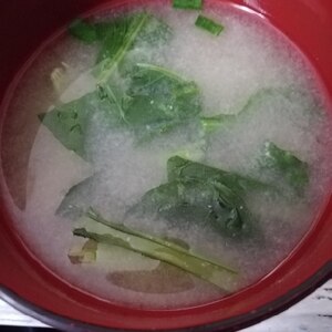 小松菜の糀お味噌汁♪